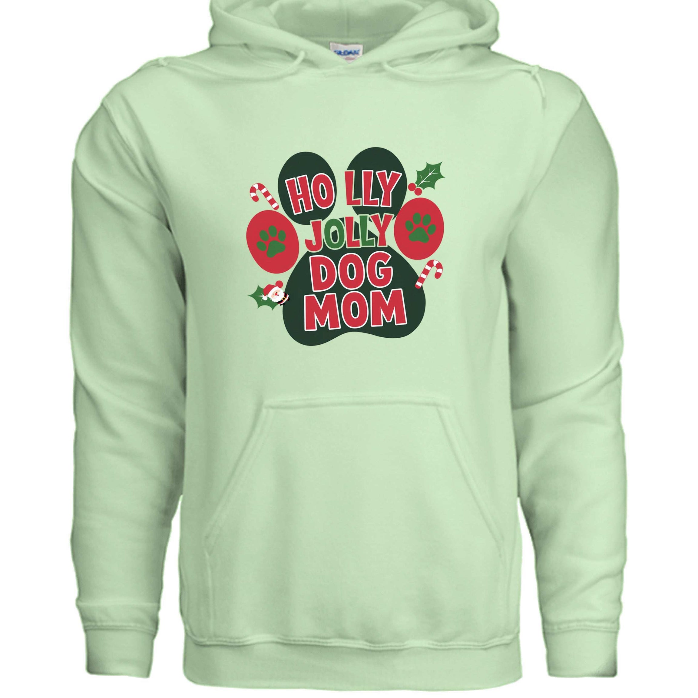 Holly Dog Mom Hoodie - Festive Christmas Pet Lover Gift