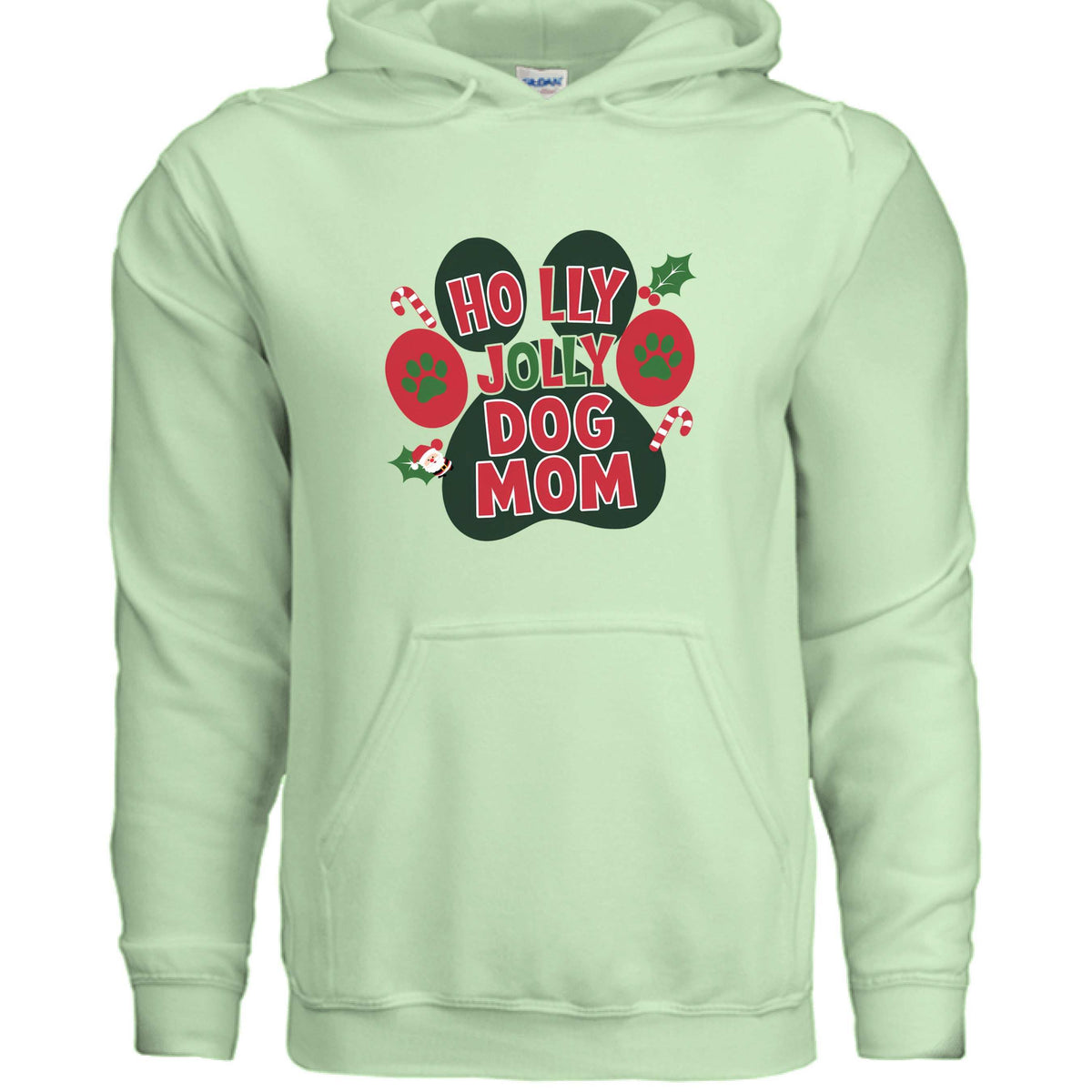 Holly Dog Mom Hoodie - Festive Christmas Pet Lover Gift
