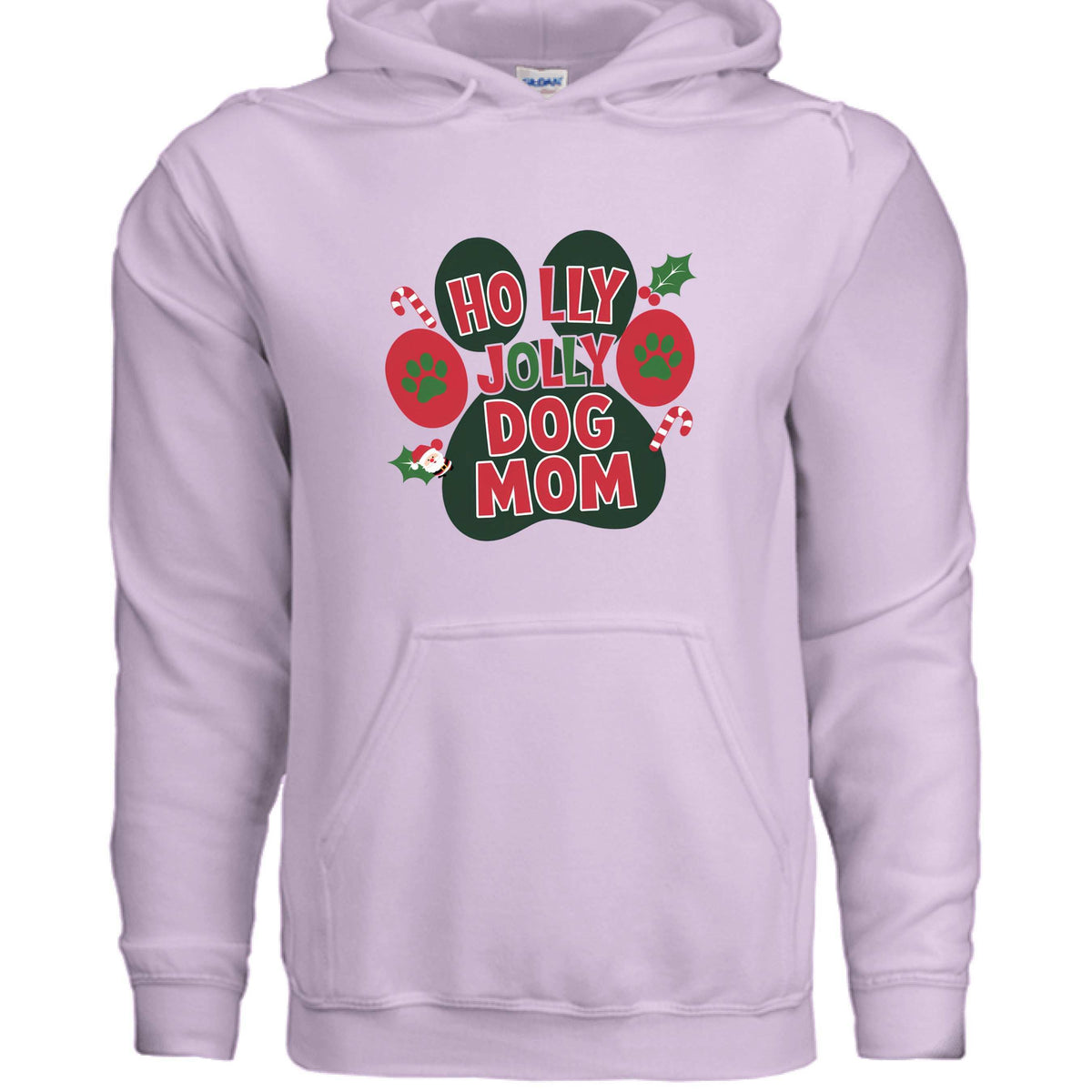 Holly Dog Mom Hoodie - Festive Christmas Pet Lover Gift