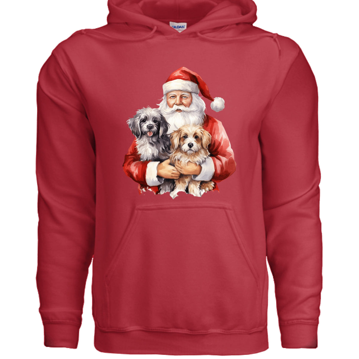 Puppy Love Santa Hoodie - Festive Christmas Sweatshirt