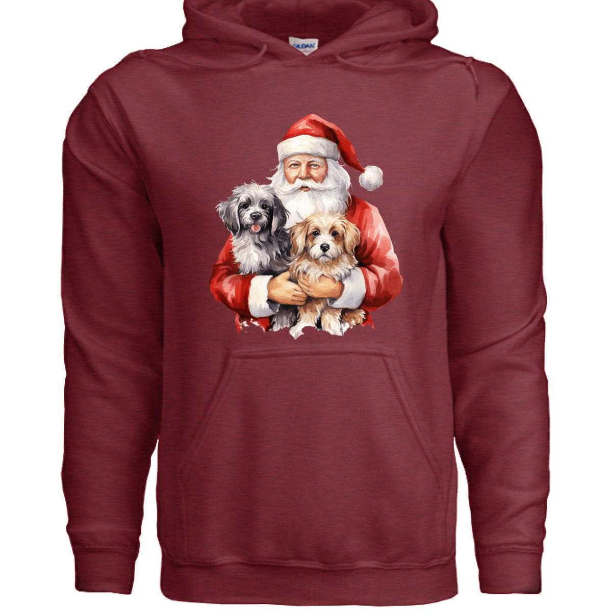 Puppy Love Santa Hoodie - Festive Christmas Sweatshirt