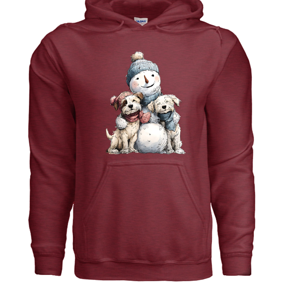 Snowman Hugs Hoodie - Cozy Winter Pet Lover Sweatshirt