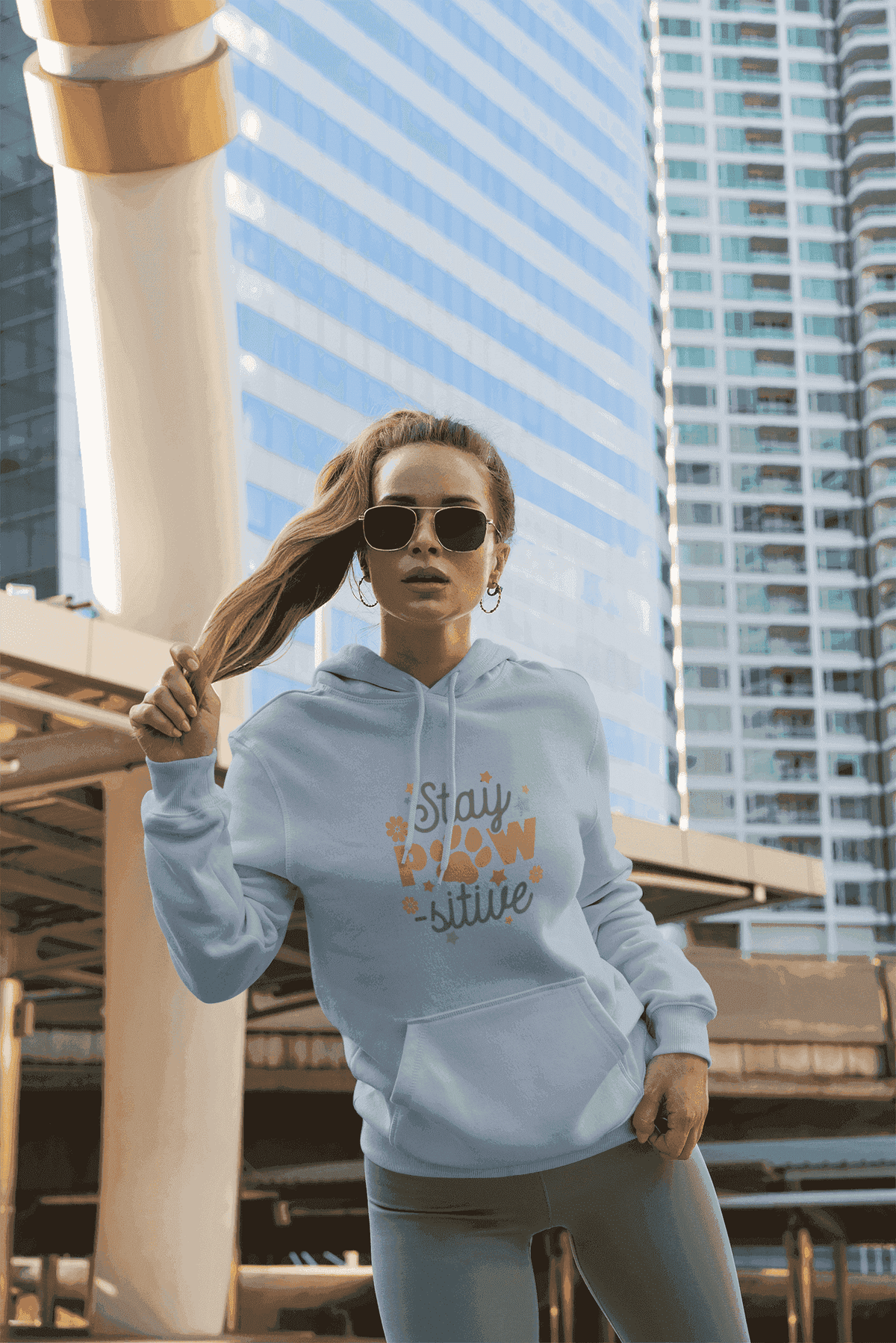 Stay Pawsitive Unisex Hoodie - Pet Themed Inspirational Hoodie