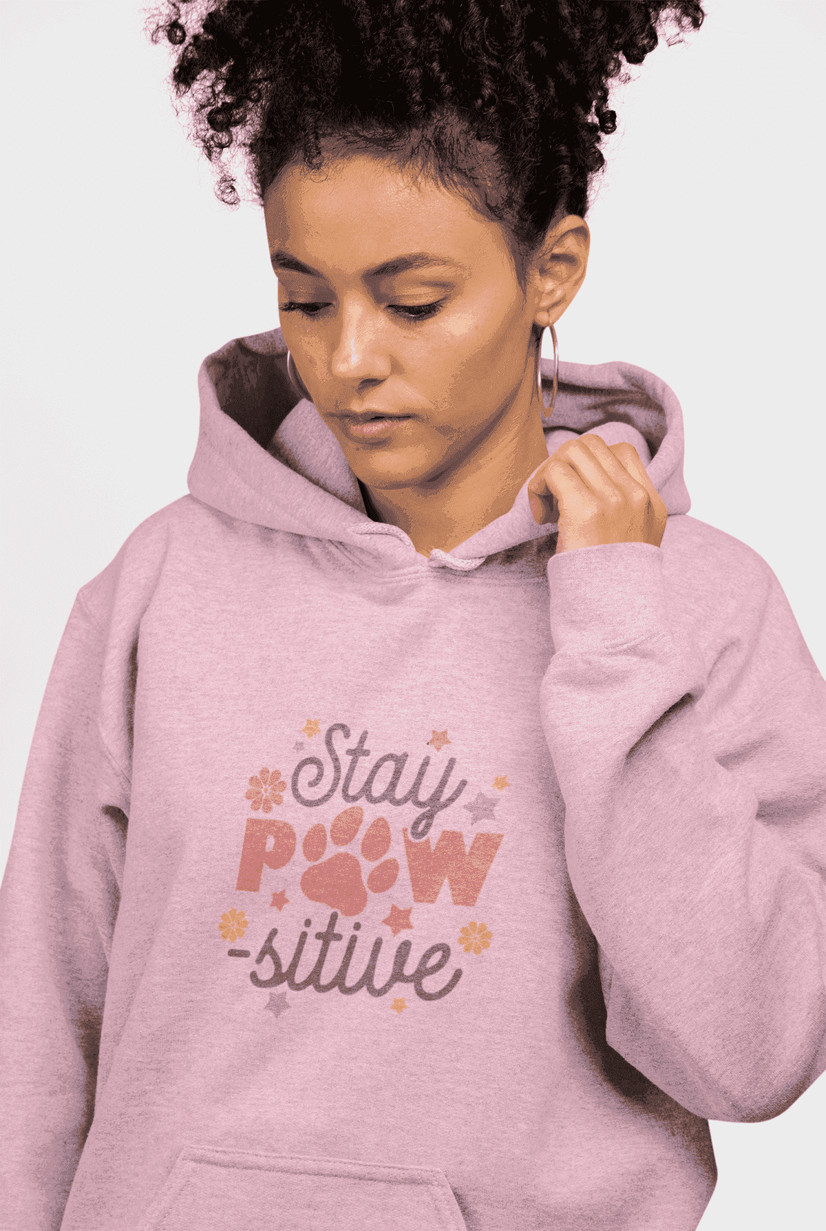Stay Pawsitive Unisex Hoodie - Pet Themed Inspirational Hoodie