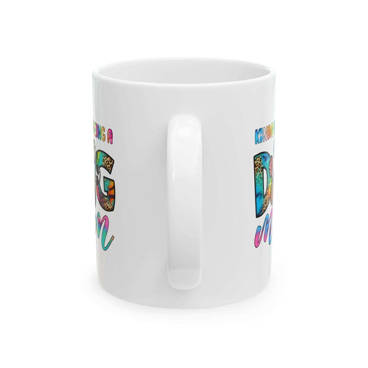 Colorful Dog Mom Ceramic Mug - Pet Owner Coffee Cup
