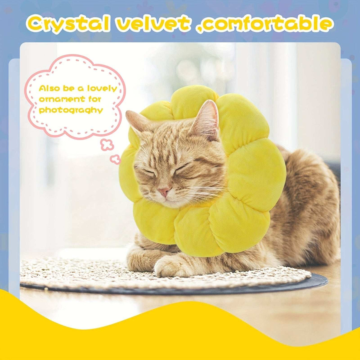 Cute Sunflower Adjustable After Surgery Recovery Neck Cone