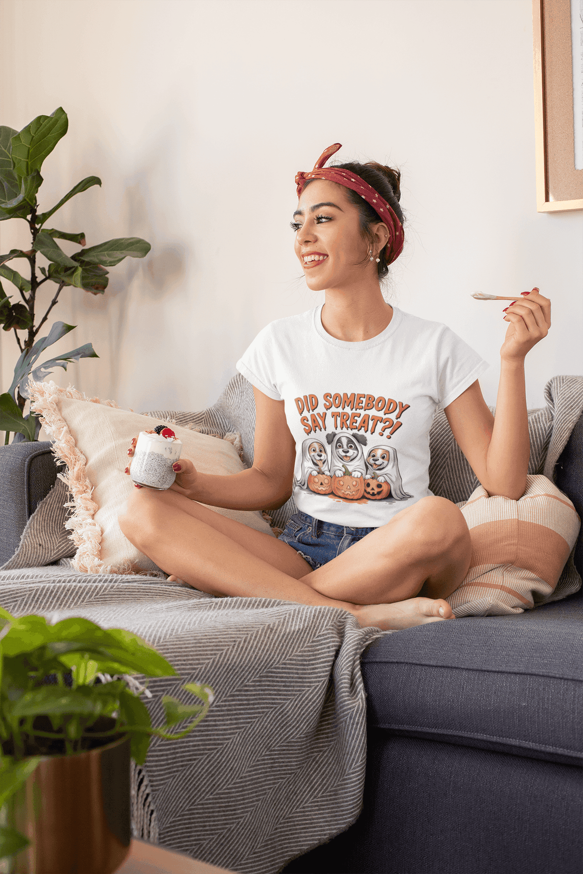 Spooky Halloween Dog Tee - Fun Ghosts T-Shirt