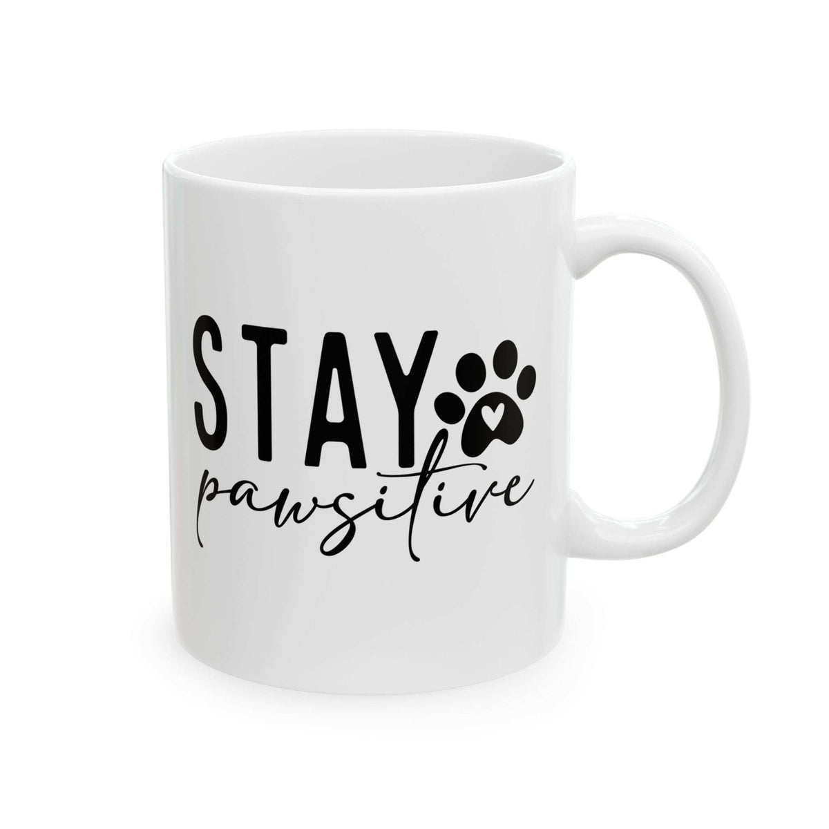 Stay Pawsitive Mug – Cute Dog Lover Gift