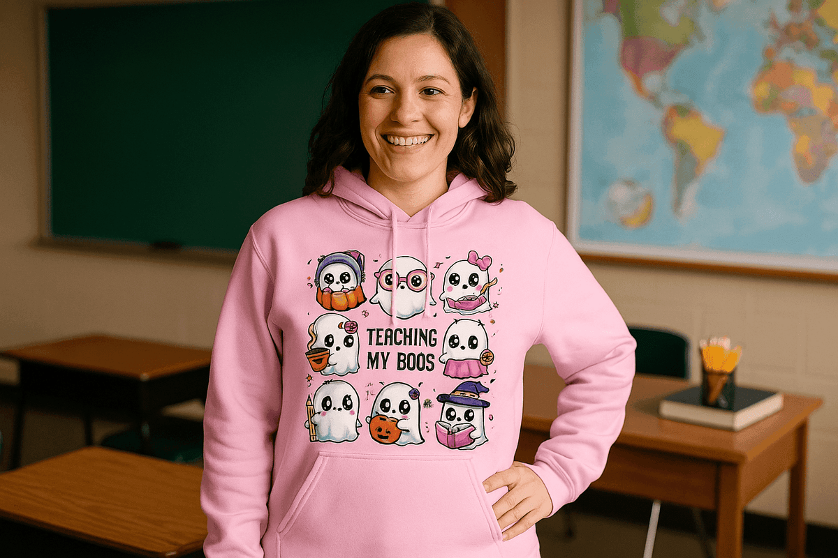 Teaching My Boos Hoodie Sweatshirt - Teacher Halloween Style